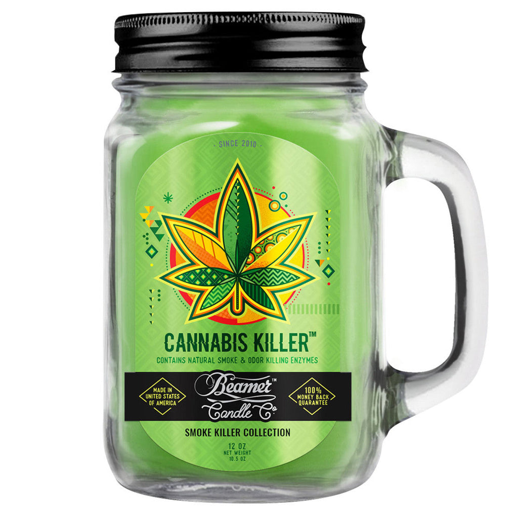 Candle Beamer Smoke Killer Collection Cannabis Killer Large Glass Mason Jar 12oz