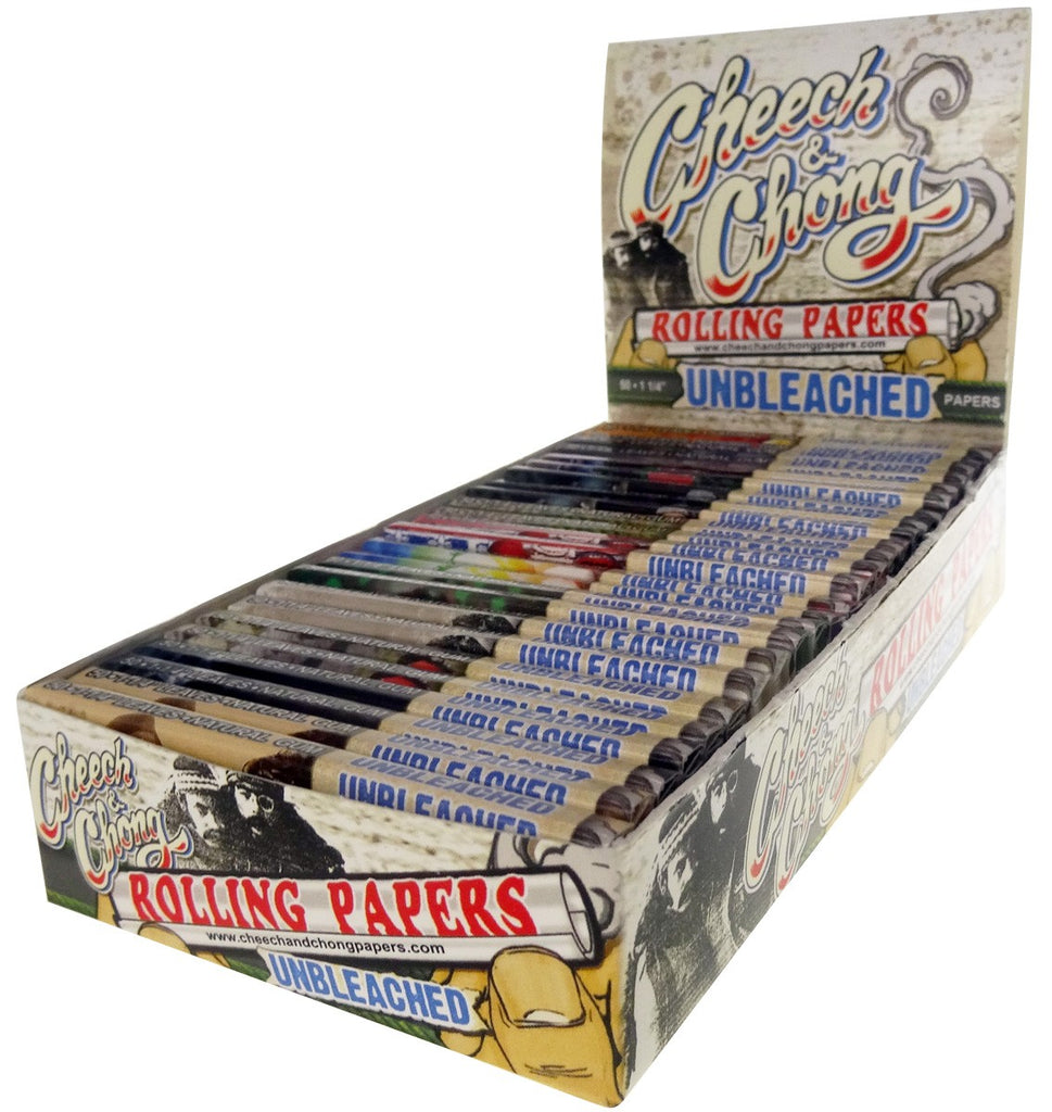 CHEECH & CHONG UNBLEACHED 1 1/4 PAPERS - BOX OF 25X