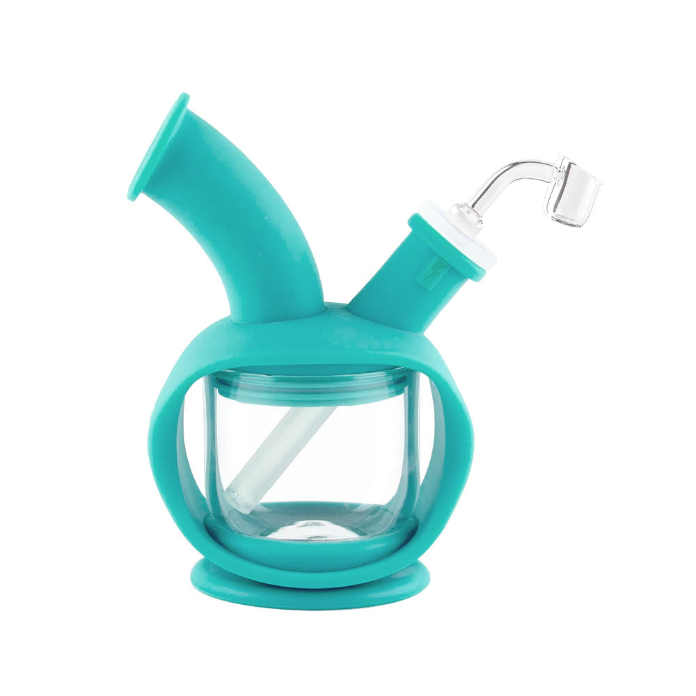 OOZE SILICONE & GLASS BUBBLER - KETTLE - TEAL