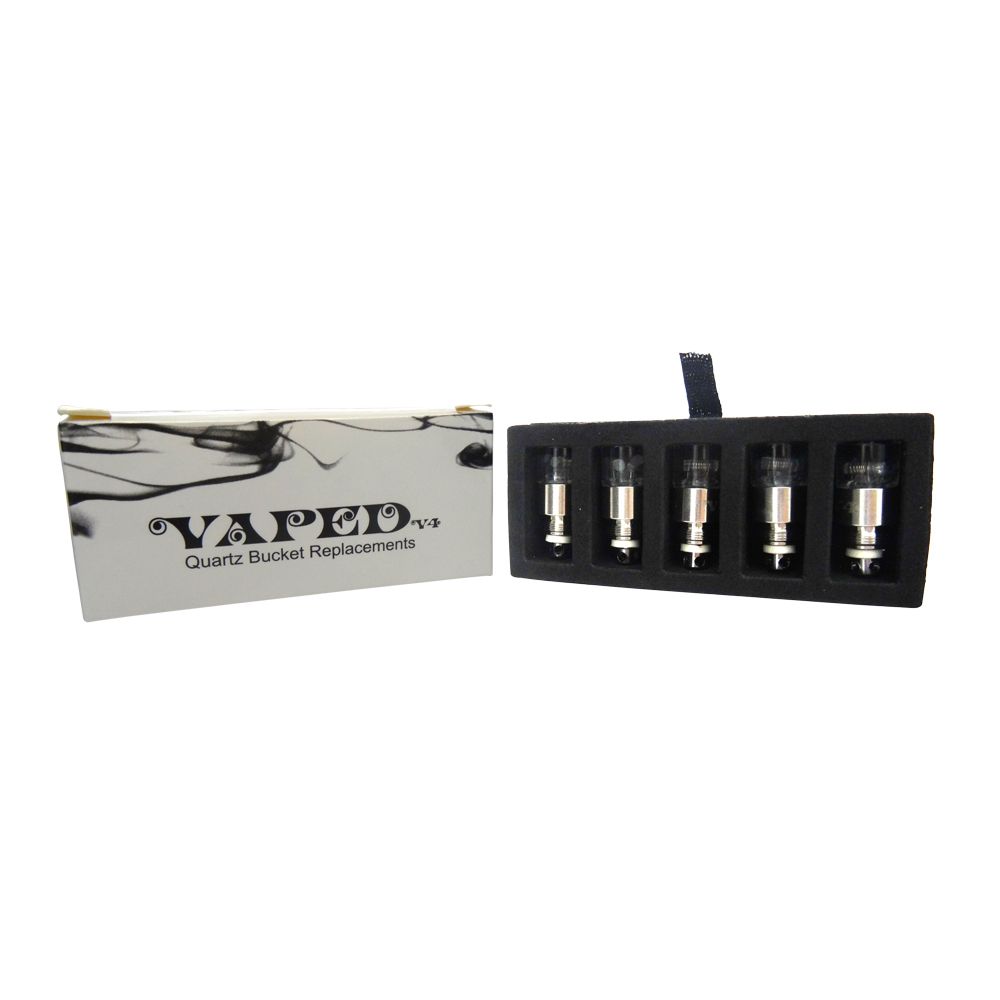 VAPED DUAL QUARTZ BUCKET REPLACEMENT COILS (FOR MV4 & NV4) PACK OF 5
