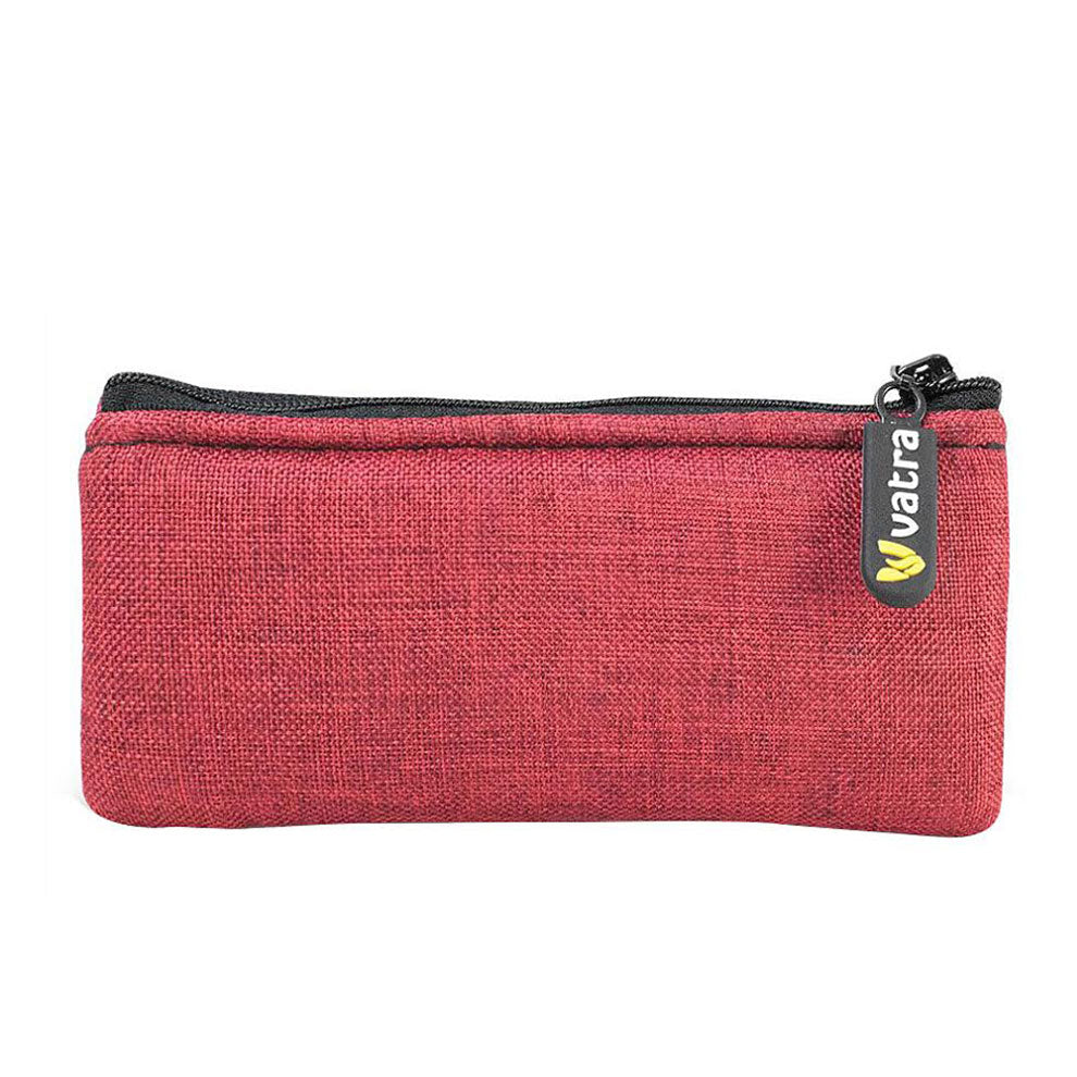 VATRA 5.5" X 2.25" PADDED ZIPPER POUCH - RED