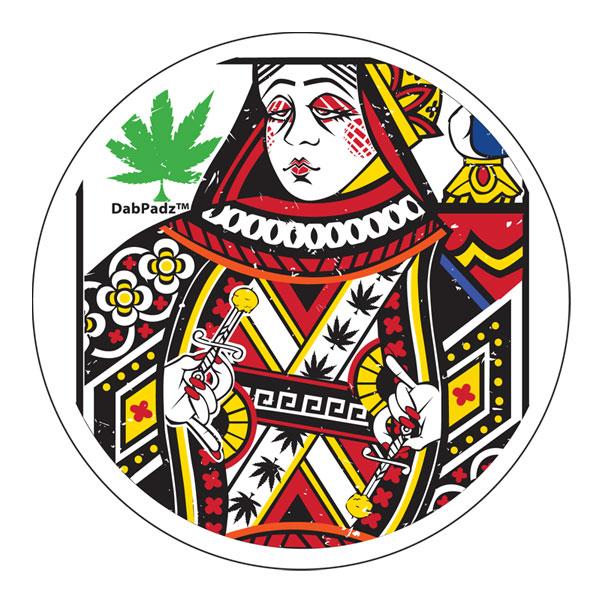 DABPADZ 8" ROUND FABRIC TOP 1/4" THICK - QUEEN OF CONCENTRATES