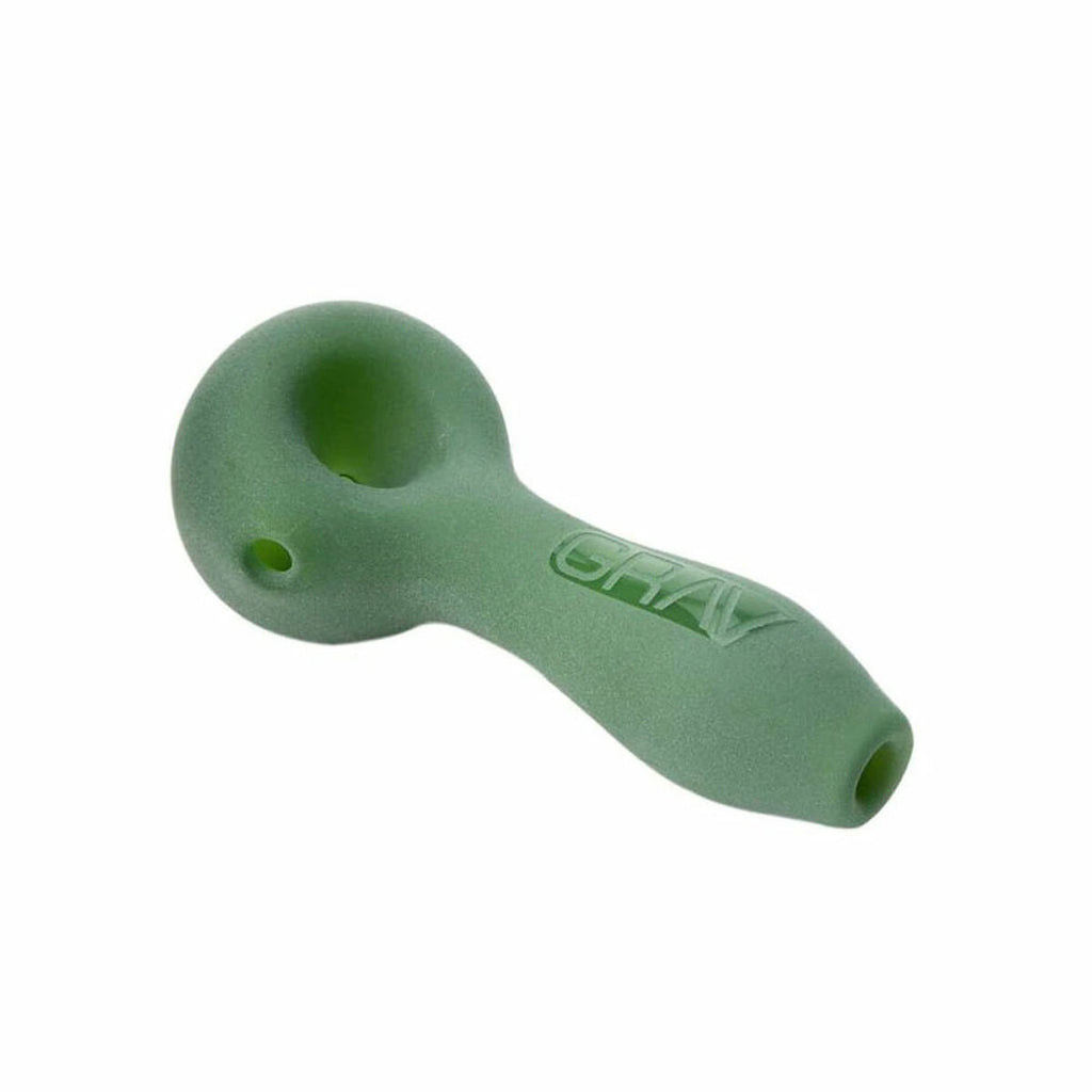 SANDBLASTED/FROSTED SPOON - 4" - GREEN