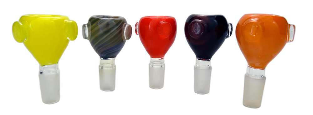PUSH BOWL W/ FINGER GRIPS ASSORTED COLORS 14MM **ON SALE**  **PD**