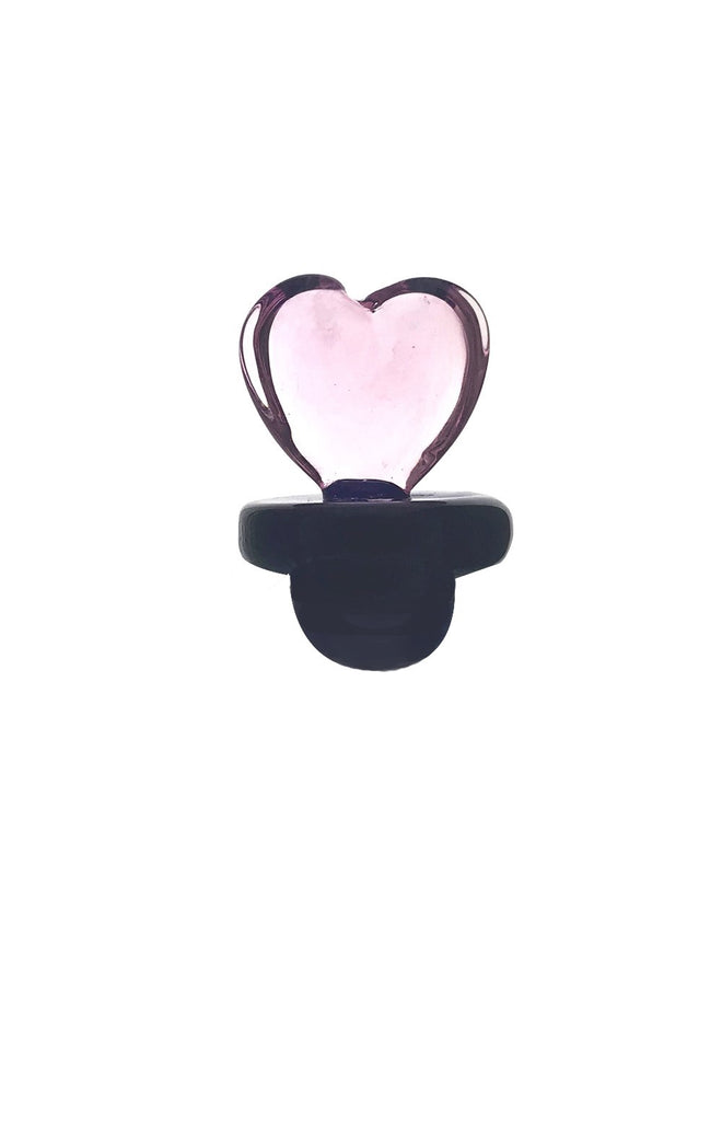 GLASS CARB CAP - HEART