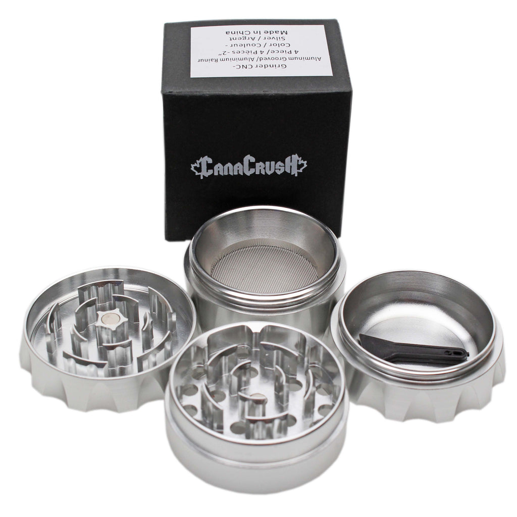 CanaCrush Grooved 2" 4-Piece Grinder