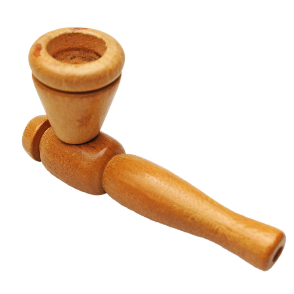 Wooden Pipe Genuine Pipe Co Light Teak - Short