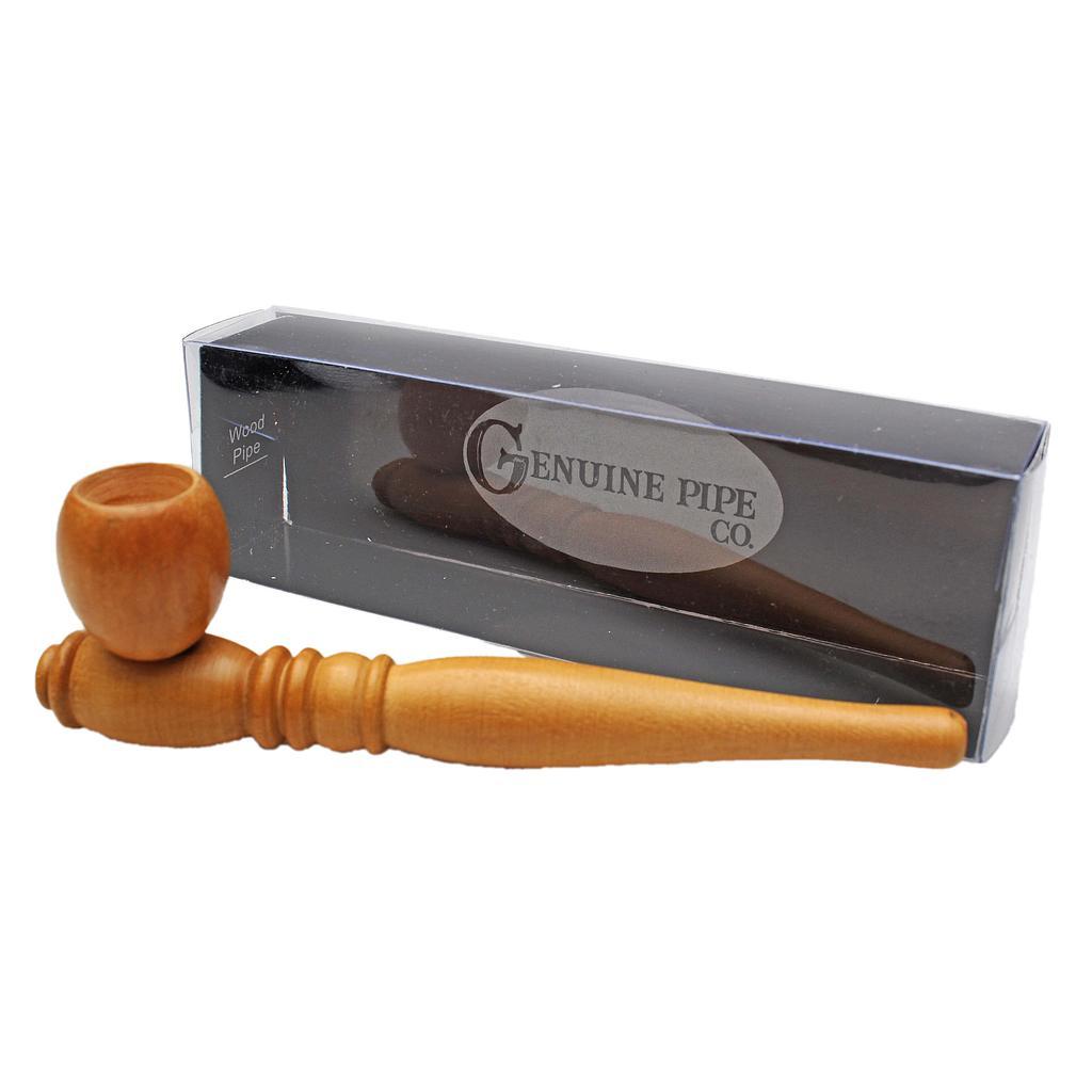Wooden Pipe Genuine Pipe Co Light Teak - Long