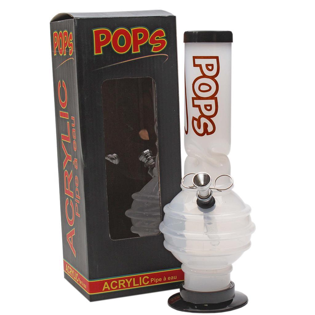 Acrylic Bong Pops 12" Ice Catcher Bubble Base