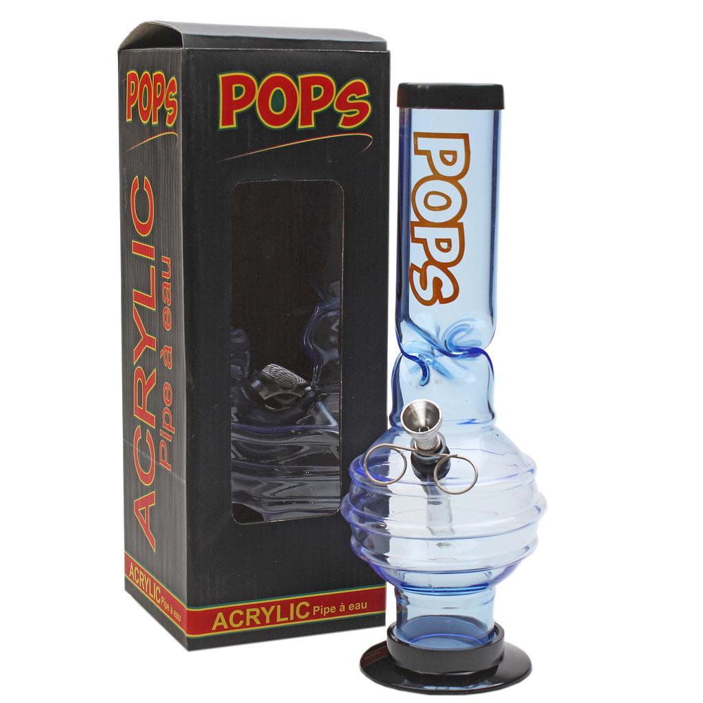 Acrylic Bong Pops 12" Ice Catcher Bubble Base