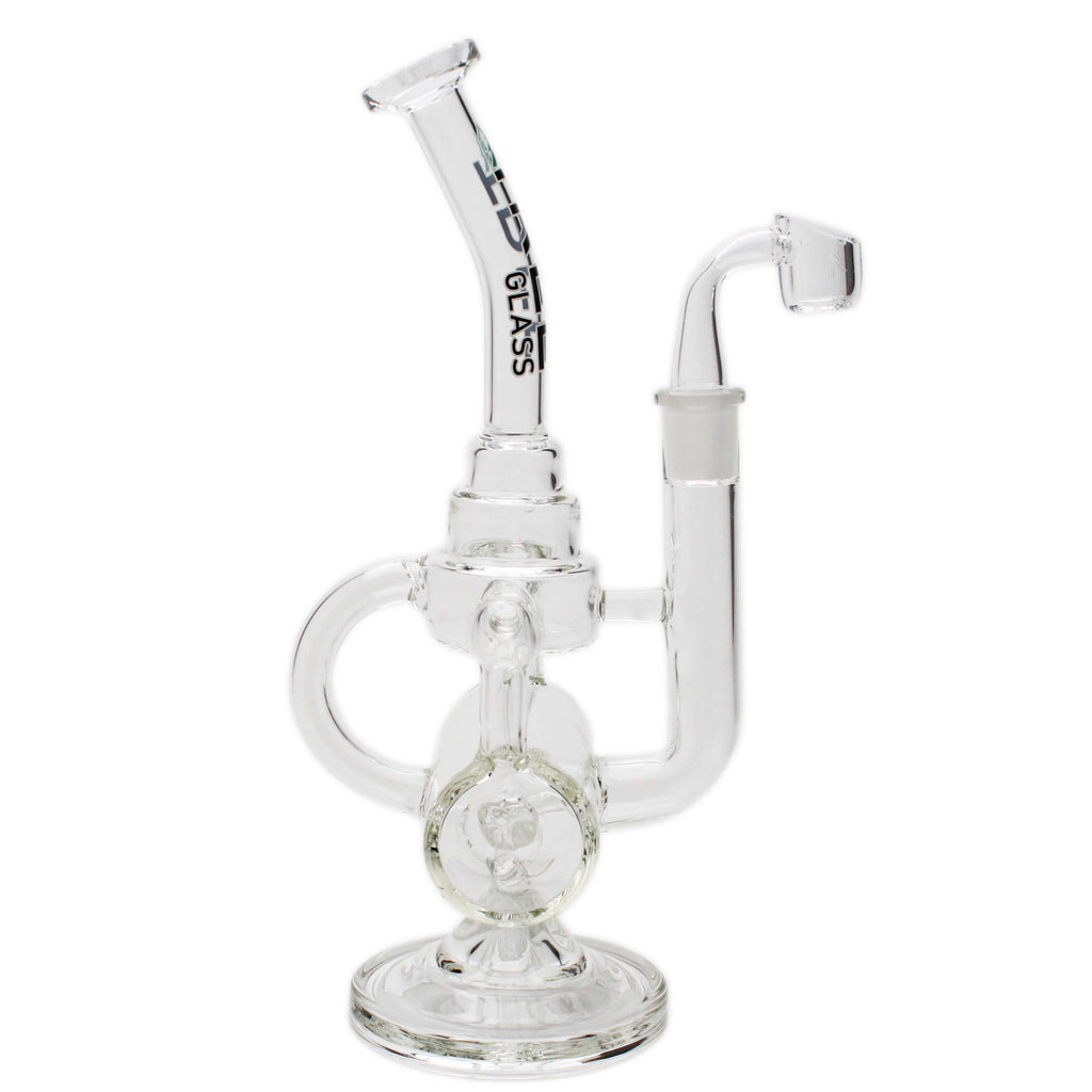 Glass Rig Tree Glass 11" Inline Cakecycler with Banger
