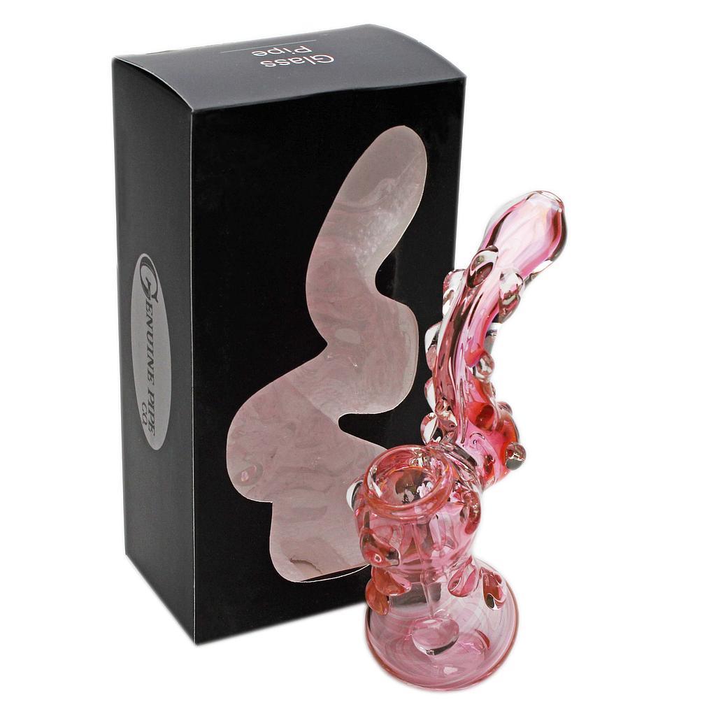 Glass Bubbler Genuine Pipe Co Gold Fumed Stand Up Bubbler