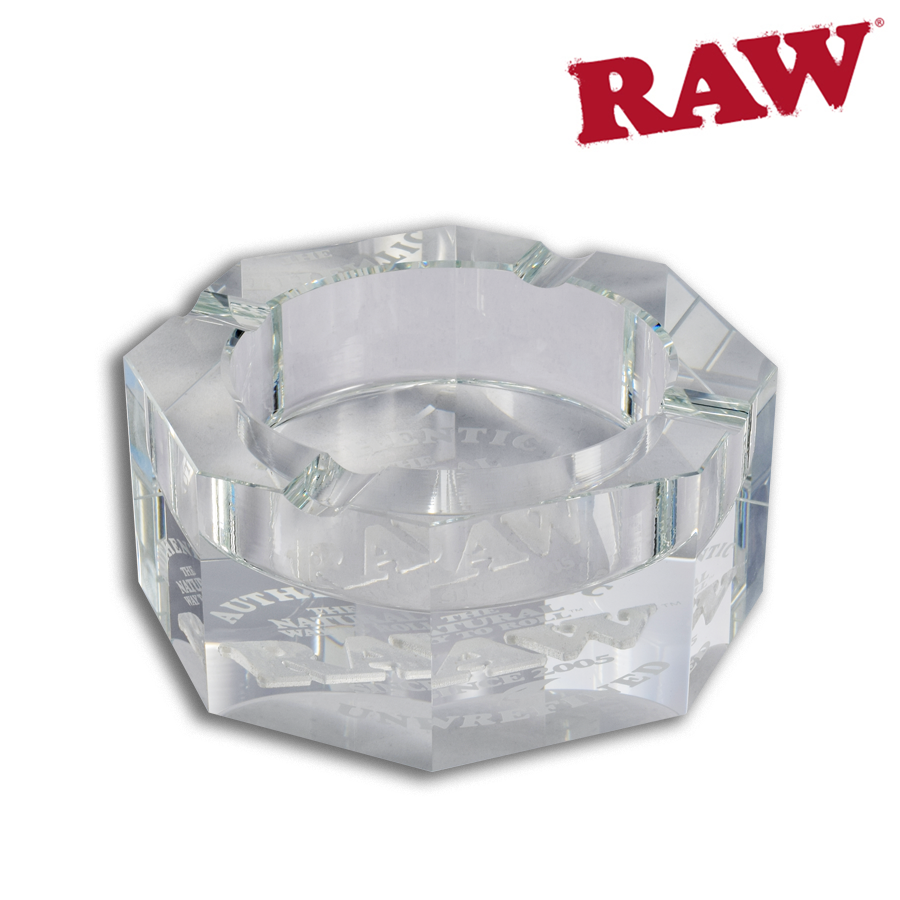 Raw Crystal Glass Ashtray