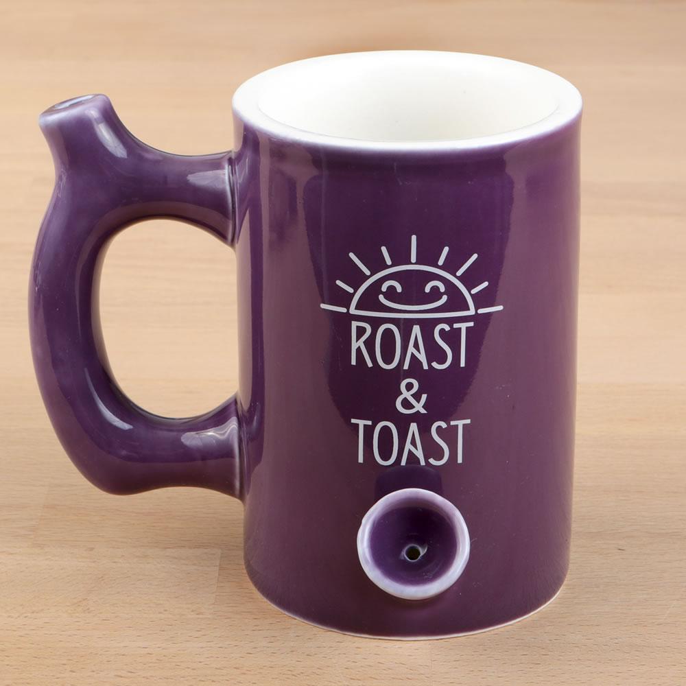 Ceramic Roast and Toast Mug Pipe Purple