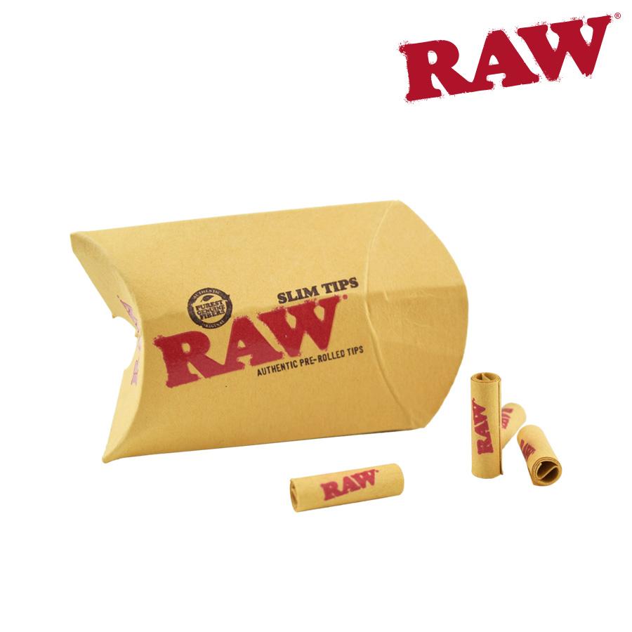 RTL - Raw Slim Pre-Rolled Unbleached Tips (21 PCS)