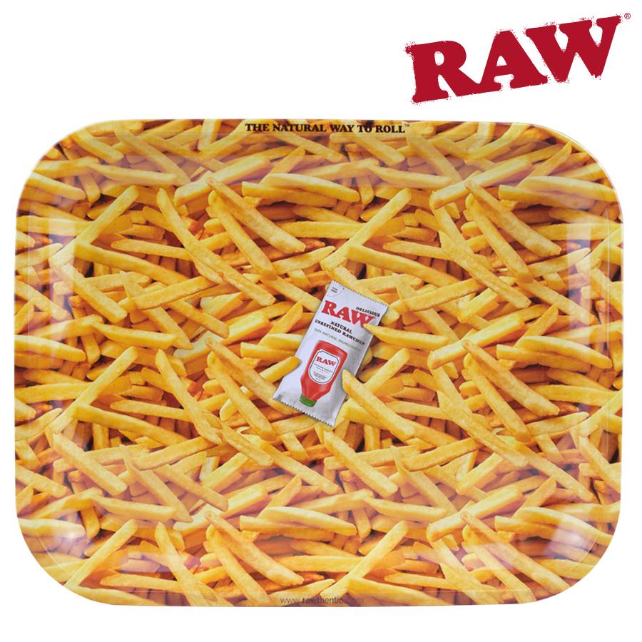 Raw French Fries Rolling Tray Large 13.6" x 11" x 1.2"
