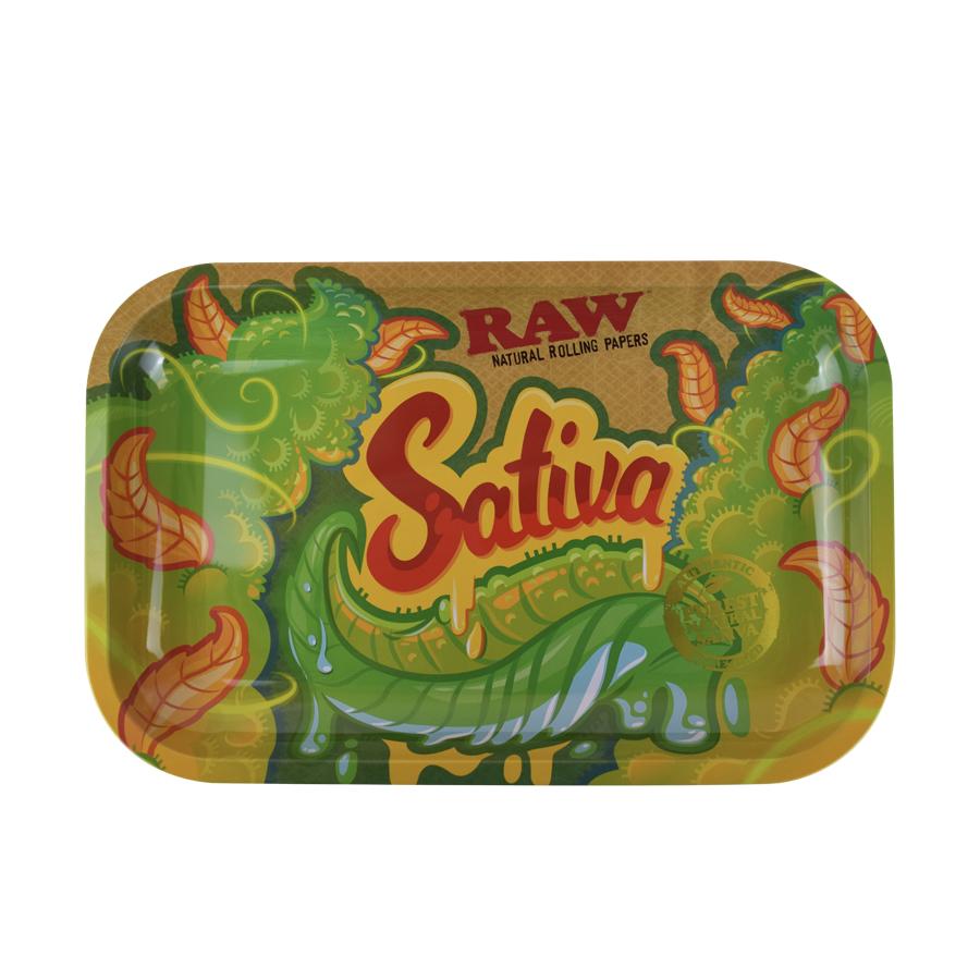 Raw Sativa Rolling Tray Small 11" x 7" x 0.8"