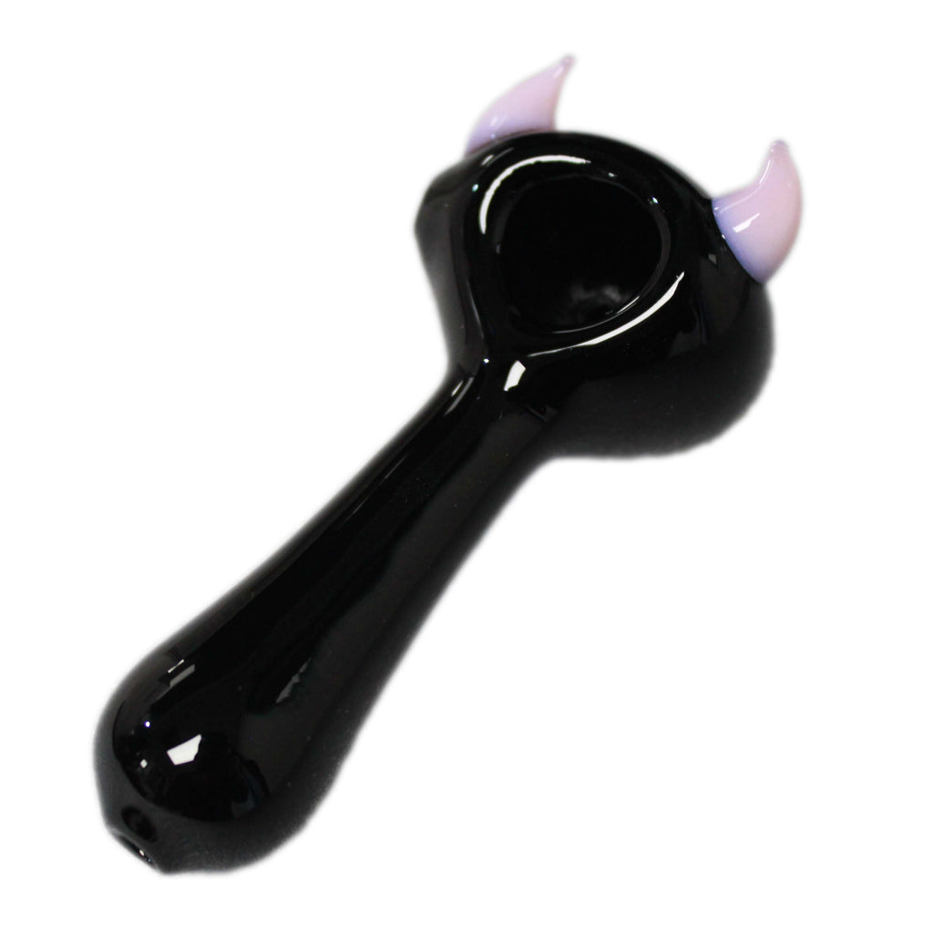 Glass Pipe BoroSci 4" Pink Horns