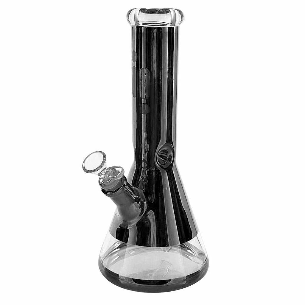 Glass Bong - Metallic Beaker with Ice Pinch 7mm 12"