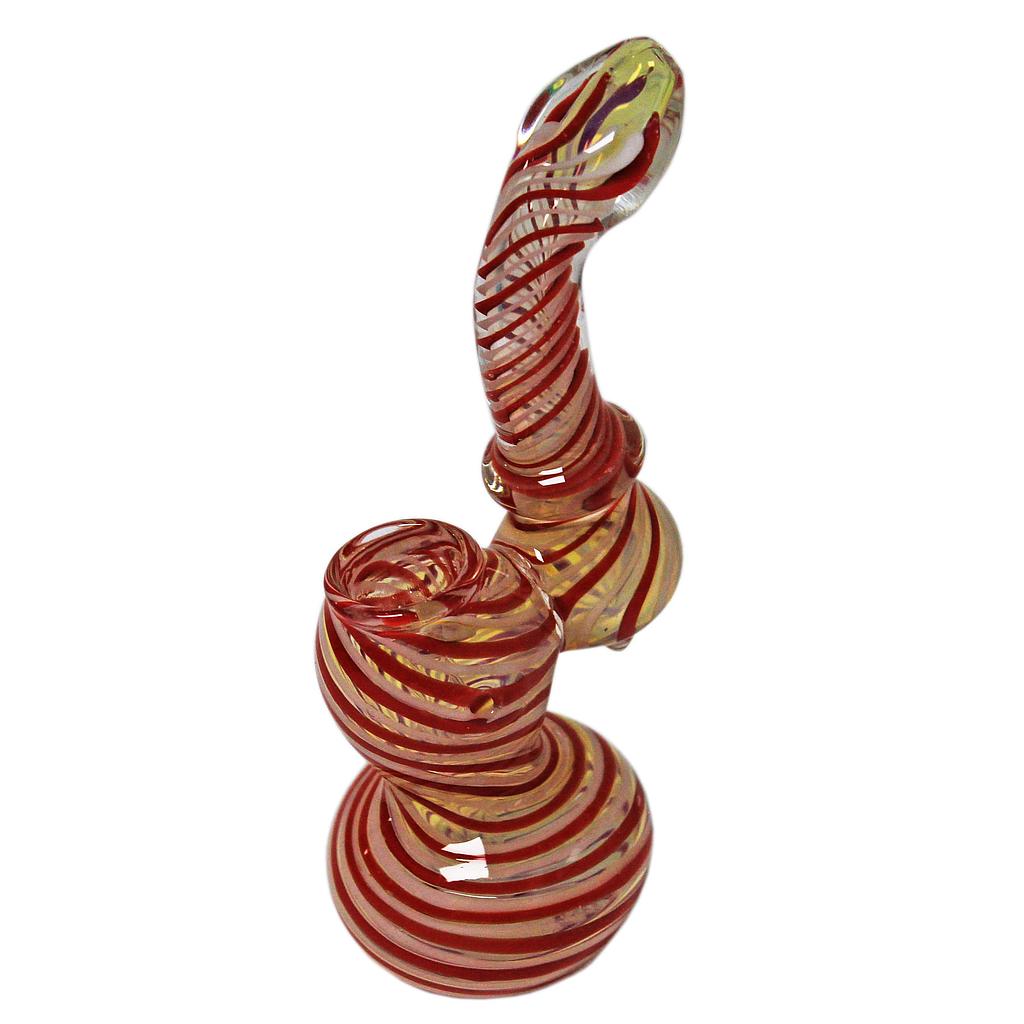 Glass Bubbler Genuine Pipe Co 6" Stand Up Swirl