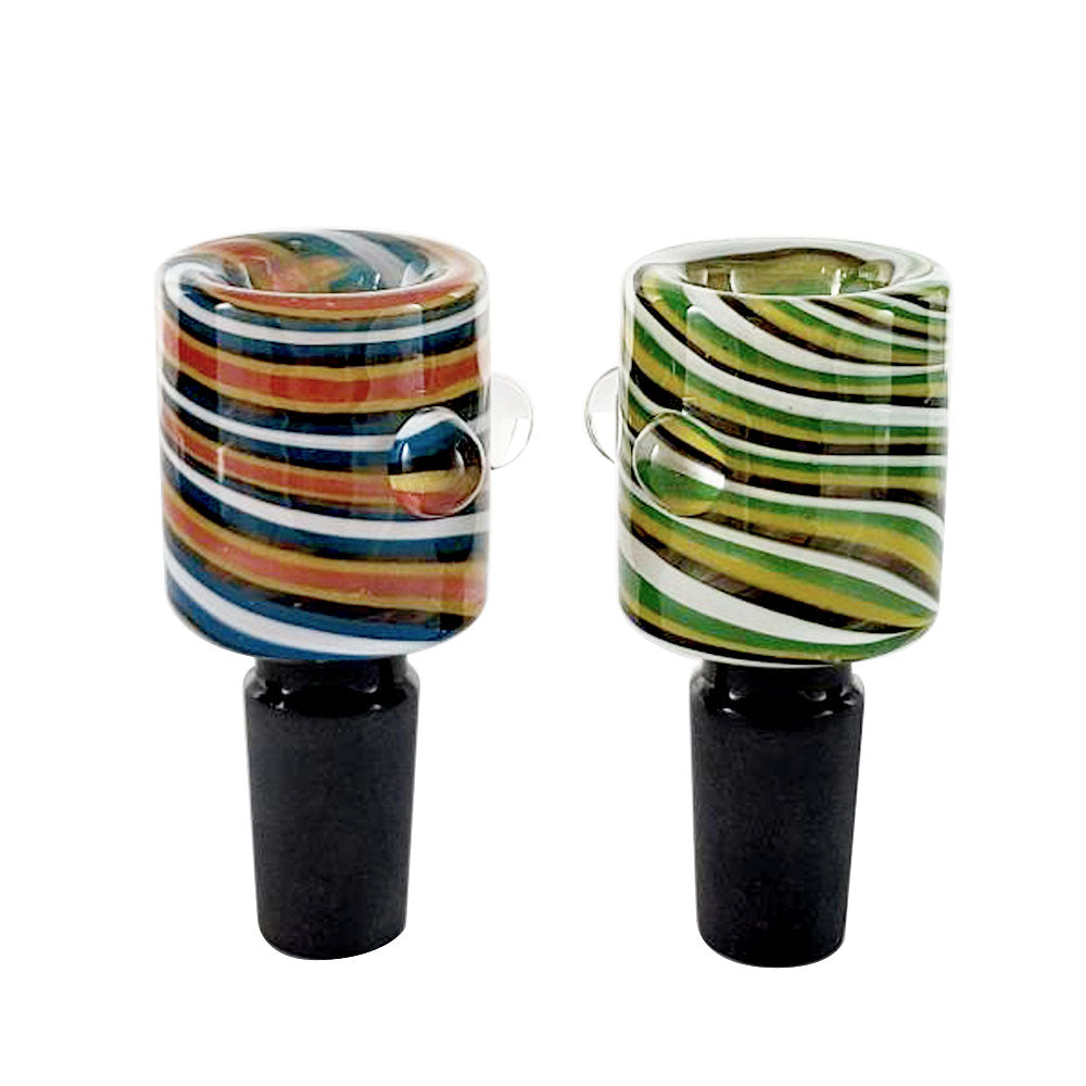 COLOR SWIRL STOVE PIPE BOWL 14MM